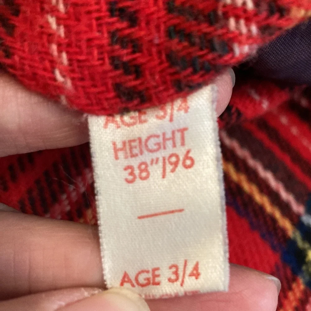 Super Rare Find!! Harrods Vintage Duffle Coat Kids Age 3/4 Years Navy - Picture 6 of 11